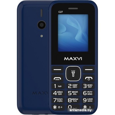 Кнопочный телефон Maxvi C27 (синий)