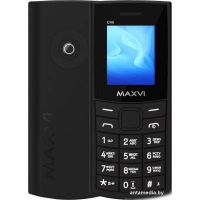 Кнопочный телефон Maxvi C40 (черный)
