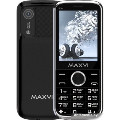 Кнопочный телефон Maxvi P30 (черный)