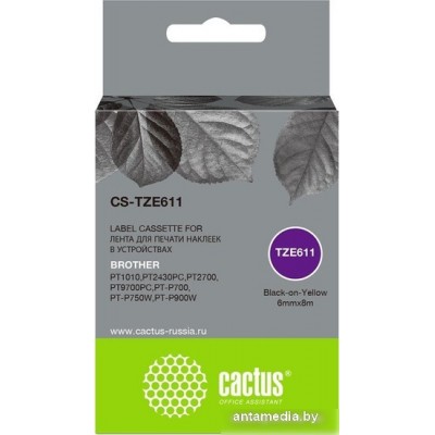 Картридж CACTUS CS-TZE611 (аналог Brother TZE611)