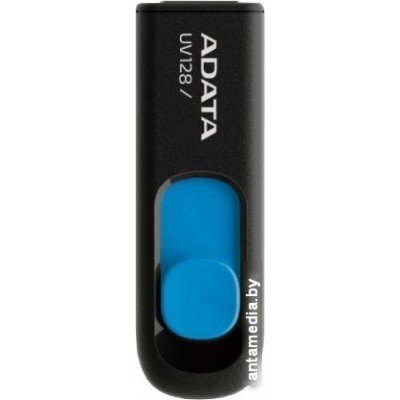 USB Flash A-Data DashDrive UV128 Black/Blue 32GB (AUV128-32G-RBE)
