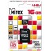 Карта памяти Mirex microSDHC UHS-I (Class 10) 16GB + адаптер [13613-ADSUHS16]