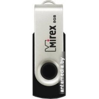 USB Flash Mirex SWIVEL RUBBER BLACK 8GB (13600-FMURUS08)