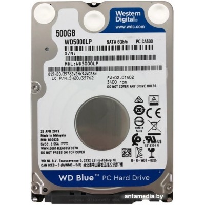 Жесткий диск WD Blue 500GB WD5000LPZX