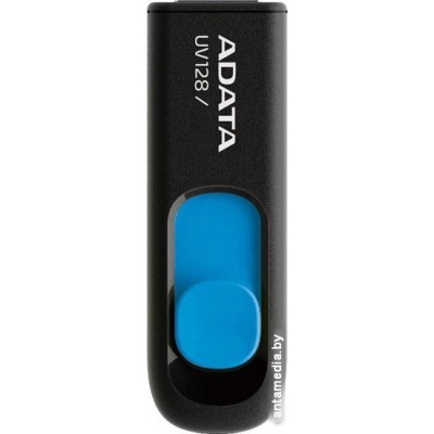 USB Flash A-Data DashDrive UV128 Black/Blue 128GB (AUV128-128G-RBE)