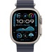 Умные часы Apple Watch Ultra 2 LTE 49 мм (титановый корпус, титановый/темно-синий, ремешок из эластомера)