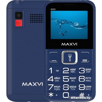Кнопочный телефон Maxvi B200 (синий)