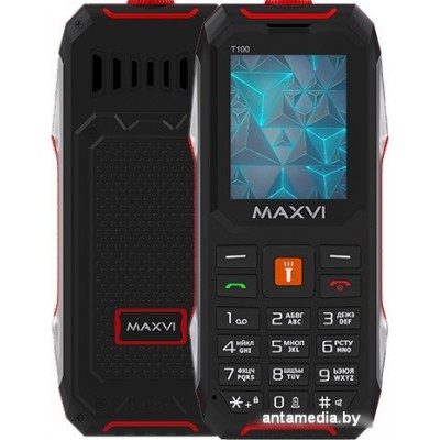 Кнопочный телефон Maxvi T100 (красный)