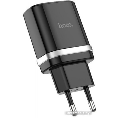 Сетевое зарядное Hoco C12Q Smart (черный)