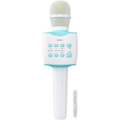 Bluetooth-микрофон Hoco BK5 Cantando (белый/голубой)