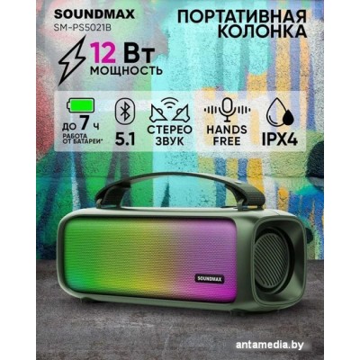 Беспроводная колонка Soundmax SM-PS5021B (темно-зеленый)