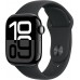 Умные часы Apple Watch Series 10 42 мм (алюминиевый корпус, черный/черный, спортивный силиконовый ремешок M/L)