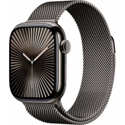 Умные часы Apple Watch Series 10 46 мм (титановый корпус, сланец/сланец, миланская петля M/L)