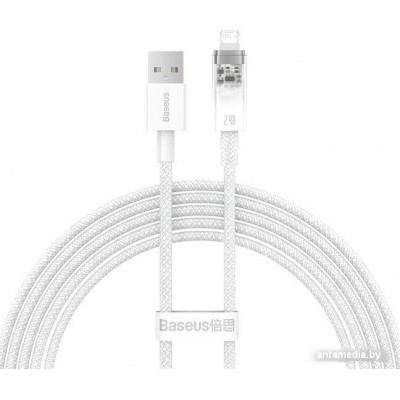 Кабель Baseus Explorer Series Fast Charging Cable with Smart Temperature Control 2.4A USB Type-A - Lightning (2 м, белый)