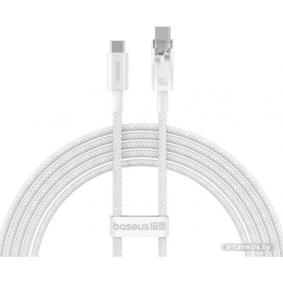 Кабель Baseus Explorer Series Fast Charging with Smart Temperature Control USB Type-C USB Type-C (2 м, белый)
