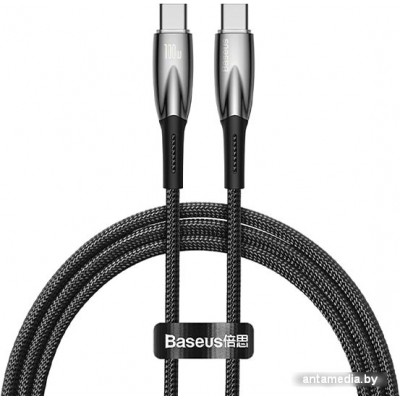 Кабель Baseus Glimmer Series Fast Charging Data Cable USB Type-C - Type-C 100W CADH000701 (1 м, черный)