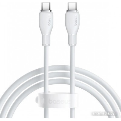 Кабель Baseus Pudding Series Fast Charging Cable 100W USB Type-C - USB Type-C (1.2 м, белый) Кабель Baseus Pudding Series Fast Charging Cable 100W USB Type-C - USB Type-C (1.2 м, белый)