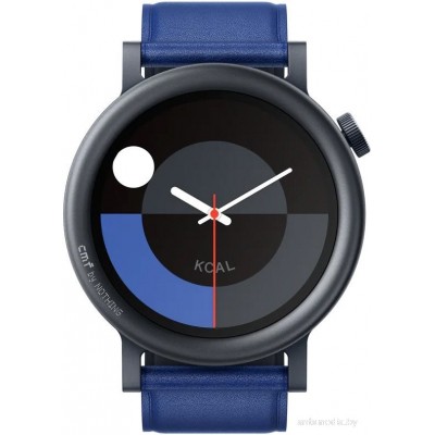 Умные часы CMF Watch Pro 2 (темно-серый, синий кожаный ремешок)