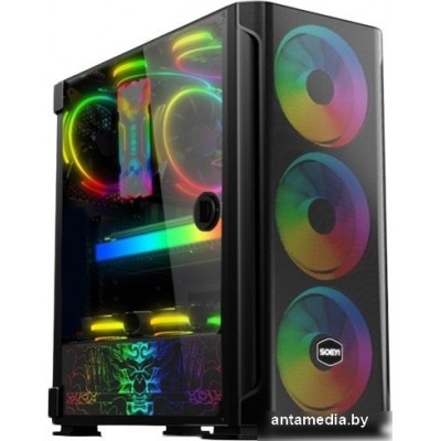 Корпус Soeyi AX1-B10 Tempered Glass