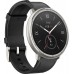 Умные часы Amazfit Active 2 Premium (серебристый, с черным кожаным ремешком)