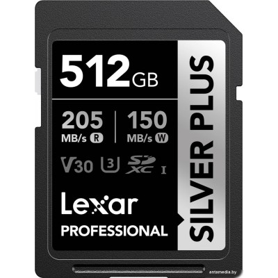 Карта памяти Lexar Professional SILVER PLUS SDXC LSDSIPL512G-BNNNG 512GB