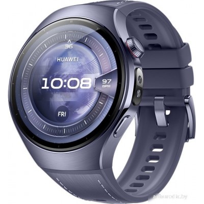 Умные часы Huawei Watch 5 46 мм (фиолетовый, с фиолетовым силиконовым ремешком, международная версия)