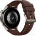 Умные часы Huawei Watch 5 46 мм (титановый, с коричневым силиконовым ремешком, международная версия)