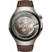 Умные часы Huawei Watch 5 46 мм (титановый, с коричневым силиконовым ремешком, международная версия)