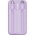 Внешний аккумулятор Baseus Comet Series Dual-Cable Digital Display Fast Charge Power Bank 22.5W 20000mAh (сиреневый)