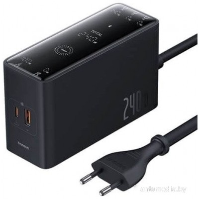 Сетевое зарядное Baseus Digital GaN Intelligent Desktop 3C+U+DC 240W P10163901113-00 (черный)