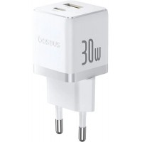 Сетевое зарядное Baseus Palm Fast Charger C+U 30W EU P1011160A213-00 (белый)