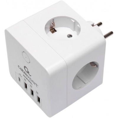 Сетевой фильтр Cablexpert CUBE-4-СU3-W