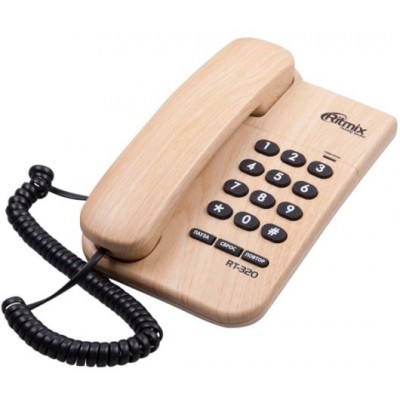 Проводной телефон Ritmix RT-320 (светлое дерево)