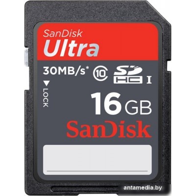 Карта памяти SanDisk Ultra SDHC (Class 10) UHS-I 16GB (SDSDU-016G)