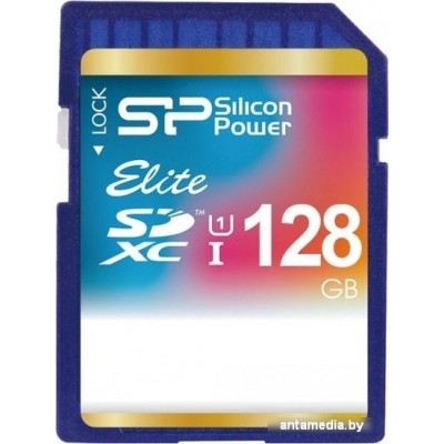 Карта памяти Silicon-Power SDXC Elite UHS-1 (Class 10) 128 GB (SP128GBSDXAU1V10)