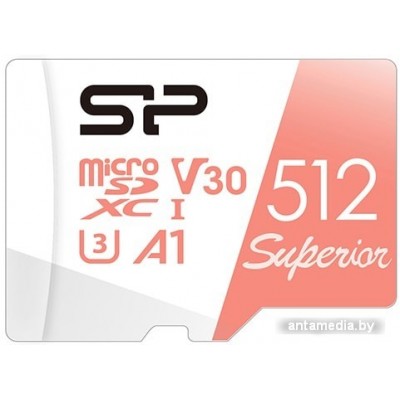 Карта памяти Silicon-Power Superior A1 microSDXC SP512GBSTXDV3V20 512GB