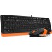 Клавиатура + мышь A4Tech Fstyler F1010 (черный/оранжевый)