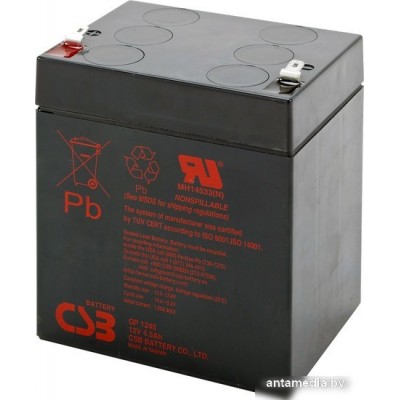 Аккумулятор для ИБП CSB GP1245 (12В/4.5 А·ч)
