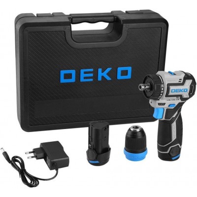 Дрель-шуруповерт Deko Loner 12V PRO 085-1122 (с 2-мя АКБ, кейс)