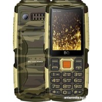 Мобильный телефон BQ-Mobile BQ-2430 Tank Power (камуфляж/золотистый)
