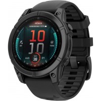 Умные часы Garmin Fenix 8 E 47мм (серая сталь, черный силиконовый ремешок)