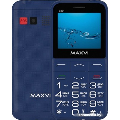 Кнопочный телефон Maxvi B231 (синий)