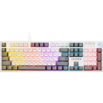 Клавиатура Defender Dasher GK-472 (белый/серый)