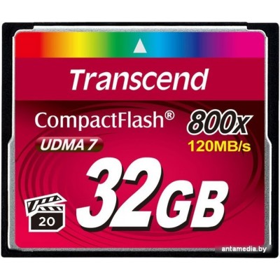 Карта памяти Transcend 800x CompactFlash Premium 32GB (TS32GCF800)
