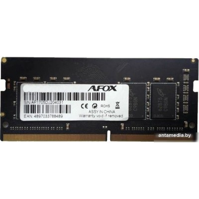 Оперативная память AFOX 8GB DDR4 SODIMM PC4-21300 AFSD48FH1P