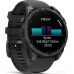 Умные часы Garmin Fenix 8 47мм (серый, черный силиконовый ремешок)