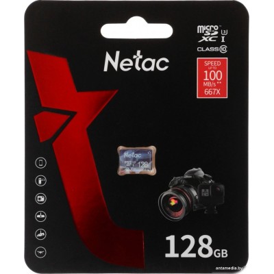 Карта памяти Netac microSDXC P500 Ultra 128GB