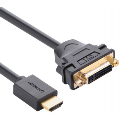 Кабель Ugreen 20136 HDMI - DVI (0.15 м, черный) Кабель Ugreen 20136 HDMI - DVI (0.15 м, черный)