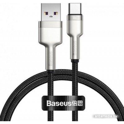 Кабель Baseus Cafule Series Metal Data Cable USB Type-A - Type-C 66W CAKF000001 (0.25 м, черный)