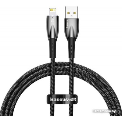 Кабель Baseus Glimmer Series Fast Charging Data Cable USB Type-A - Lightning 2.4A CADH000301 (2 м, черный)